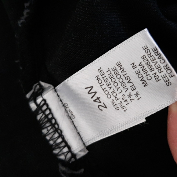 LOGO Lori Goldstein 24W Black Charcoal Grey Denim Button Released Hem Jacket - Picture 12 of 17